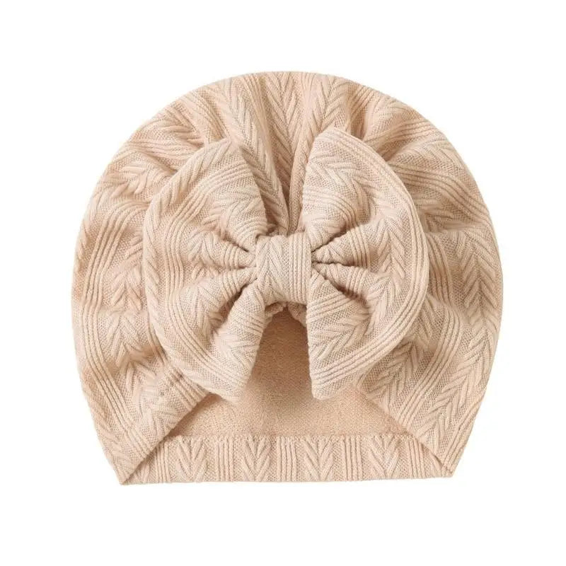 Bowknot Baby Bonnet Hat | Soft Cotton, Fits 0–24 Months Baby Bonnet Hat Peaceful Pleasures Health and Wellness