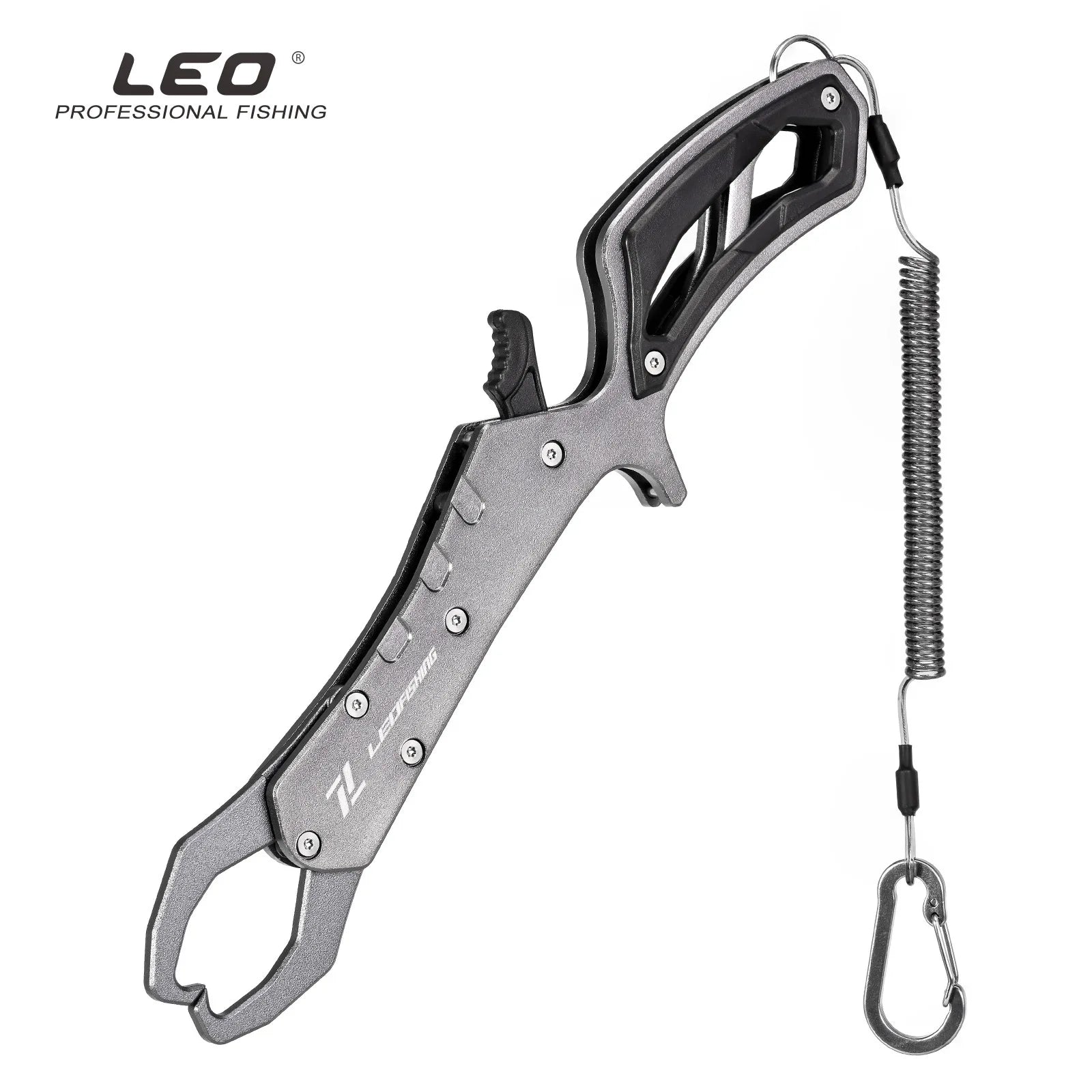 Lure Fishing Pliers Aluminum Alloy Multi-function Fish Gripper Long Nose Pliers for Big Game Fishing with Split Ring and Hook Re Peaceful Pleasures Health and Wellness silver