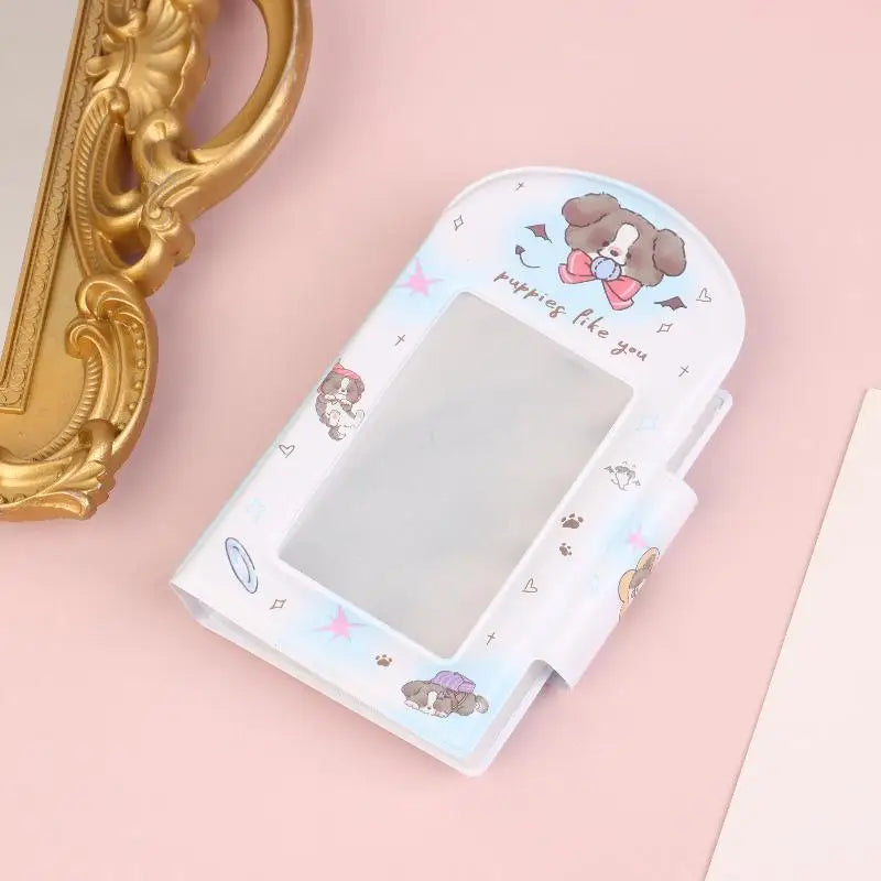 Cartoon 28 Card Slots Photo Card Binder 3-inch Kpop Photo Card Photo Album Postcard Photocards Holder Photocard Binder Idol Peaceful Pleasures Health and Wellness A1