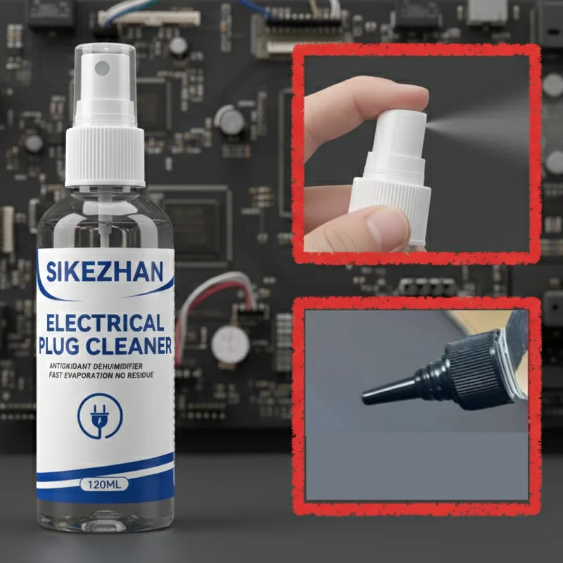120ml Electronic Contact Cleaner Spray Fast Drying No Residue Degreaser for Car Plugs Connectors PCB Circuit Boards Deoxidizer Peaceful Pleasures Health and Wellness