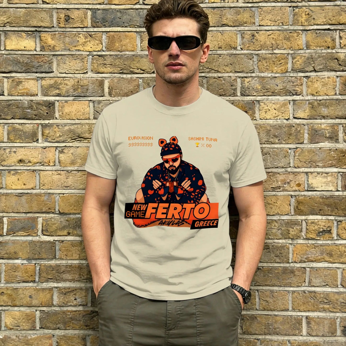Greece Eurovision 2026 Men's Cotton T-Shirt | Akylas Ferto