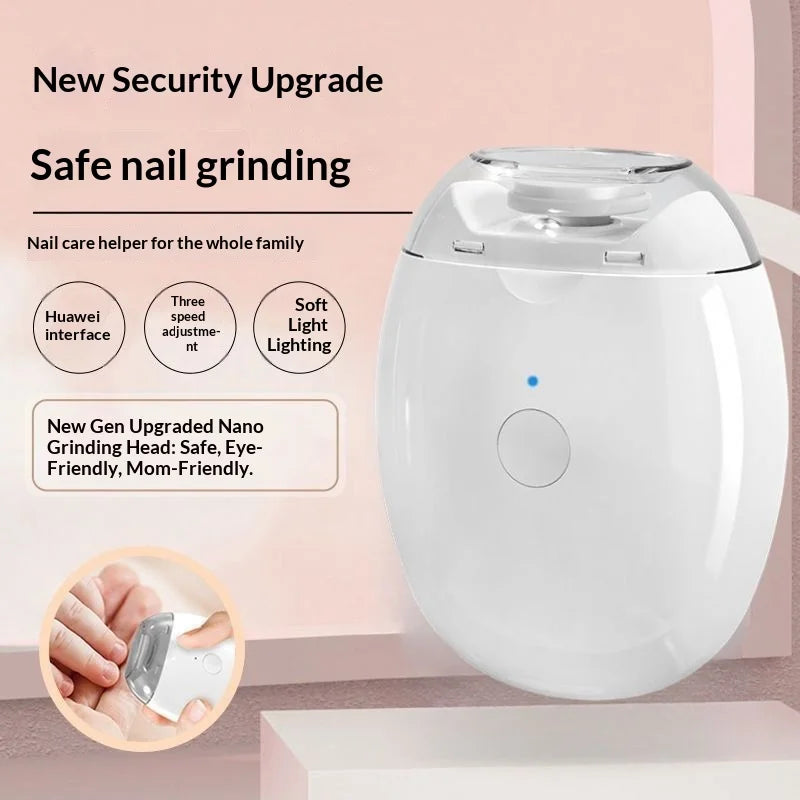 Mini LED Electric Nail File & Grinder – Baby & Adult Nail Care