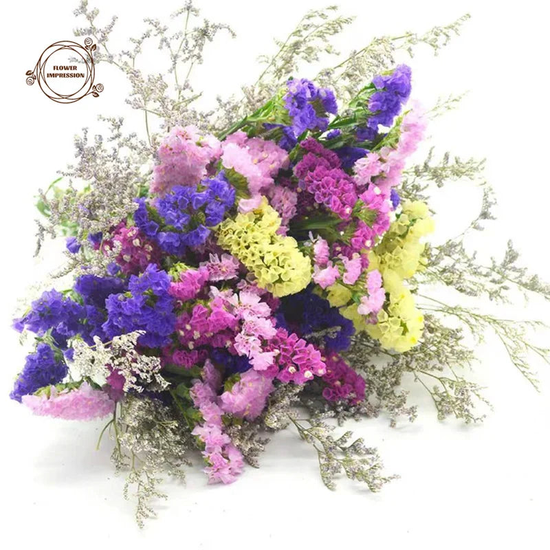 Natural Dried Forget-Me-Not Limonium Bouquet | Boho Home Decor