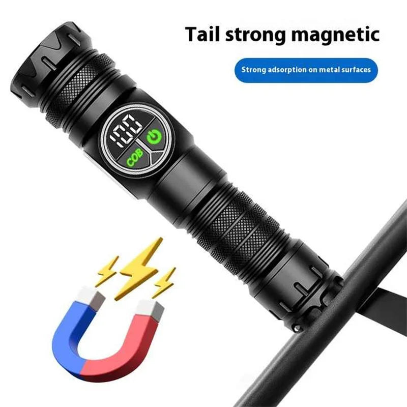 Mikenoon Tactical LED Flashlight USB Rechargeable COB Torch
