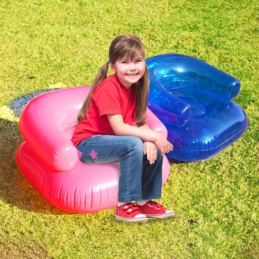 Inflatable Lounger Air Sofa Chair | Beach Camping Kids Travel Inflatable Lounger Chair Peaceful Pleasures Health and Wellness
