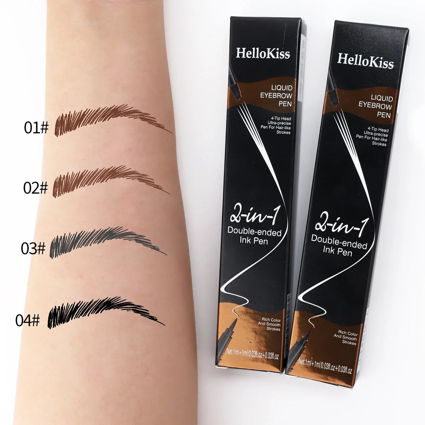 Hello Kiss 4-Point Microblading Eyebrow Pen – Waterproof