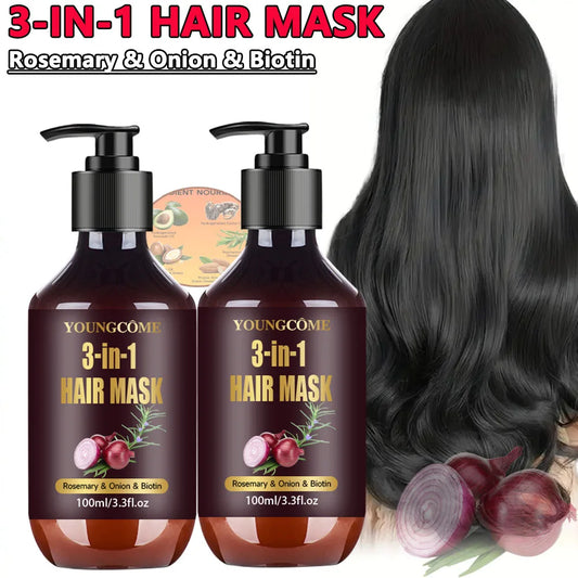 YOUNGCOME 3-in-1 Organic Hair Mask – Rosemary, Onion & Biotin Organic Hair Mask Oasis Select