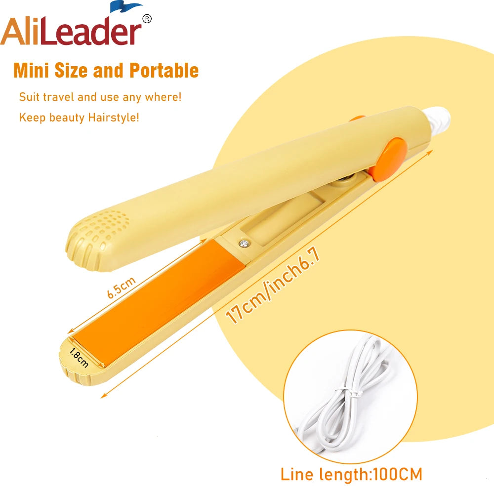 Mini Hair Iron Straightener & Curler Fast Heating Straightener Flat Iron Ceramic Straight Hair Iron Stlying Tools For Women Girl Peaceful Pleasures Health and Wellness