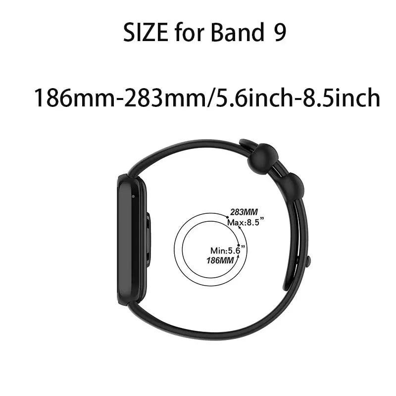 Silicone Sport Band for Xiaomi Smart Band 9 & Mi Band 8 Peaceful Pleasures Health and Wellness