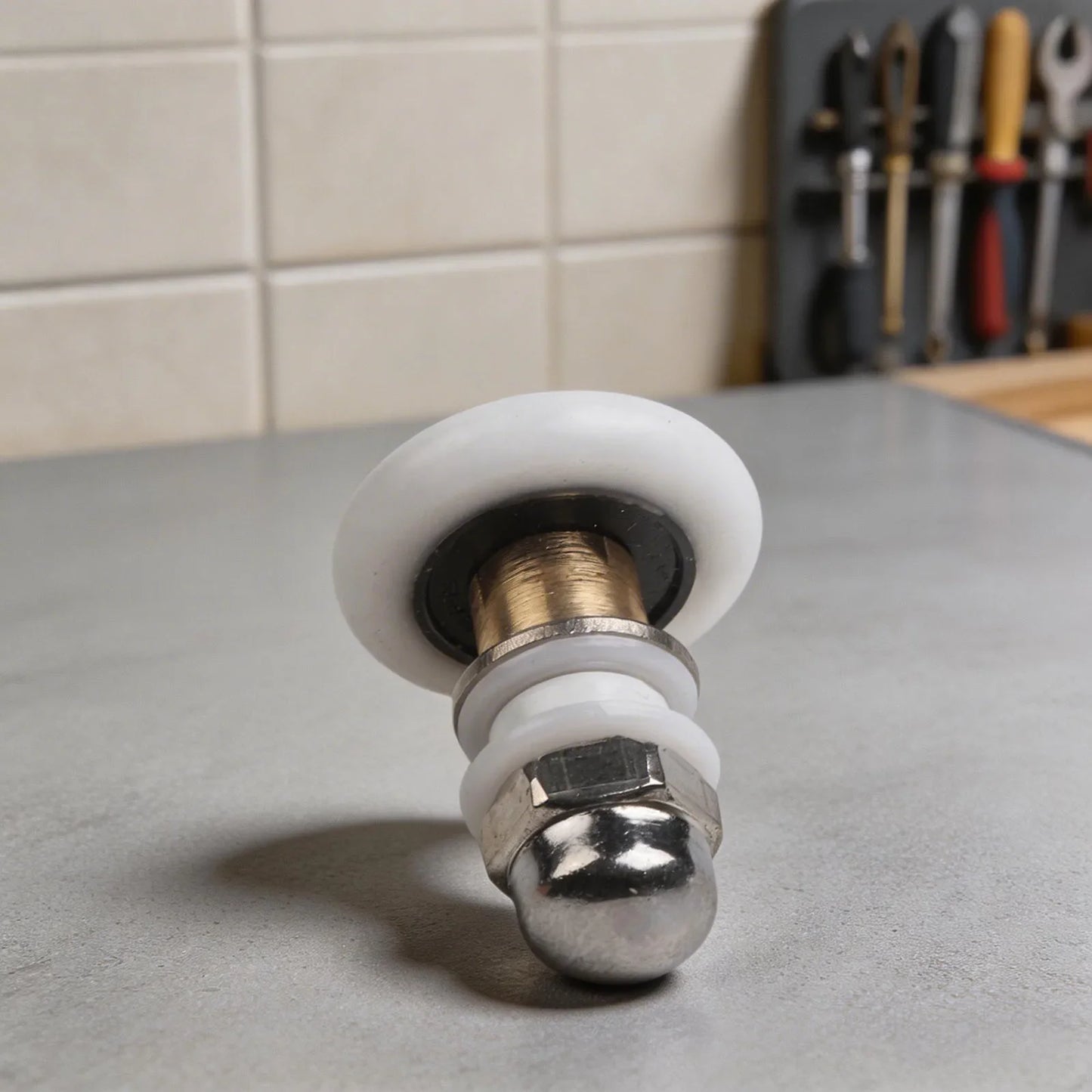 Sliding Shower Door Rollers Brass Center Replacement – Set of 4