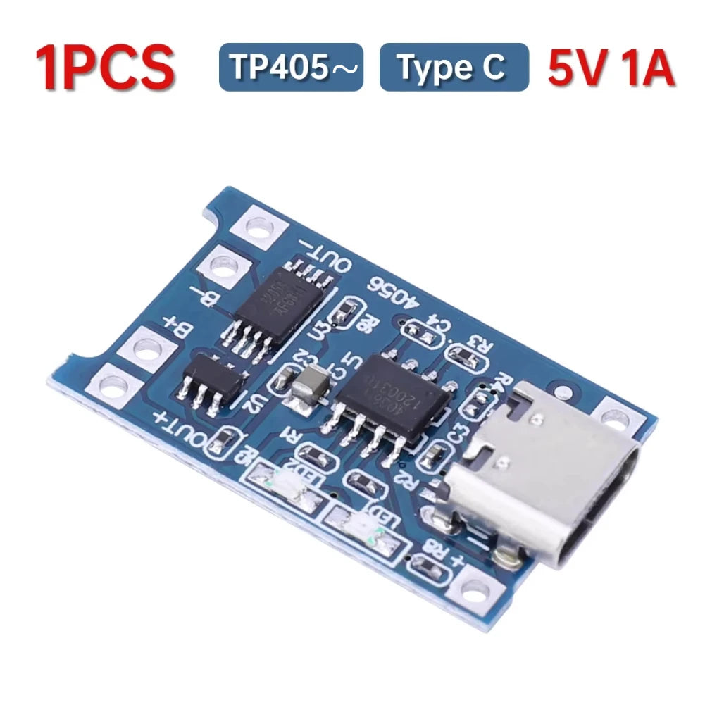 1-20PCS TP405~ 5V 1A 18650 Lithium Battery Charger Module Type-C/Micro USB/Mini USB Charging Board With Protection Dual Function Peaceful Pleasures Health and Wellness 1PCS Type-C