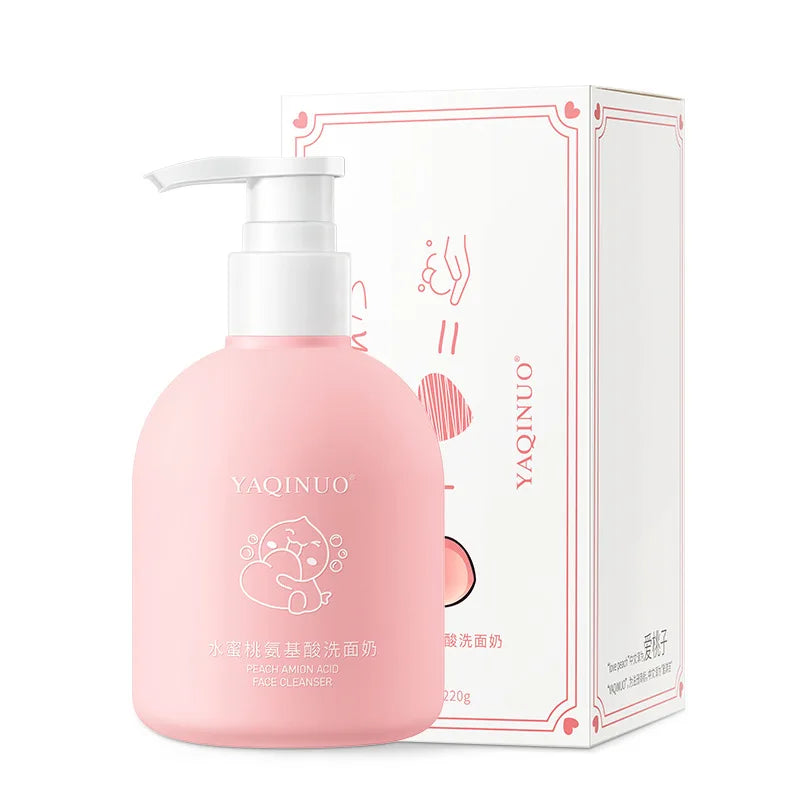 Peach Amino Acid Facial Cleanser 220ml – Hydrating & Gentle