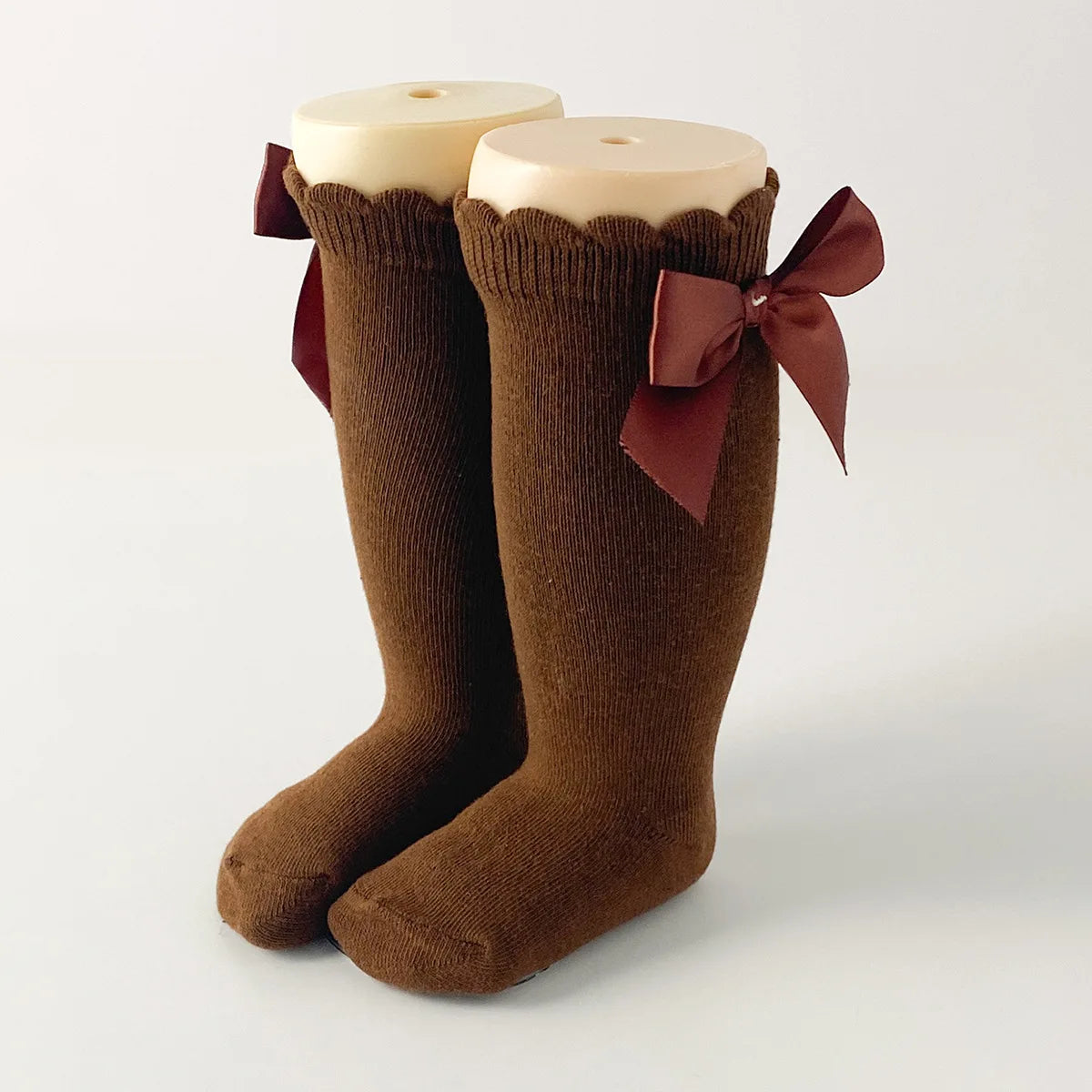 Girls Knee High Bowknot Socks | Toddler Kids Ages 0–6