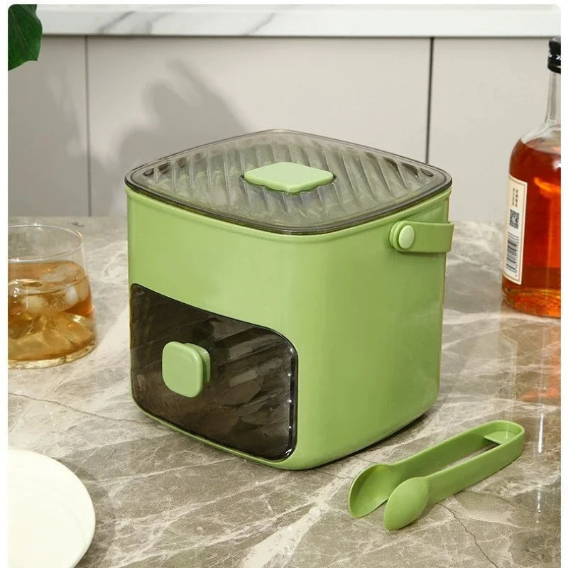 Brigii Stackable Ice Cube Tray with Lid & Bin – 48 Cubes Ice Cube Tray Set Peaceful Pleasures Health and Wellness Green