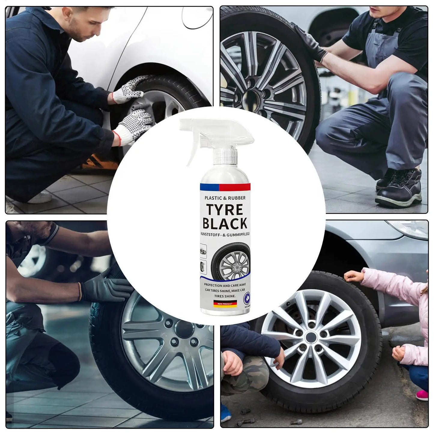Tire Shine Spray, Long-Lasting Gloss & Dust-Proof Protectant for Car Truck SUV RV Wheels, Seasonal Maintenance & Vehicle Care Peaceful Pleasures Health and Wellness