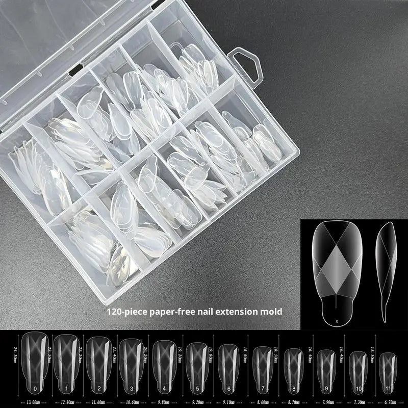 240pcs Sandwich Nail Forms 15 Size Oval Extension Dual Form No Paper Forms Needed For Easy Nail Extensions Peaceful Pleasures Health and Wellness one size A9