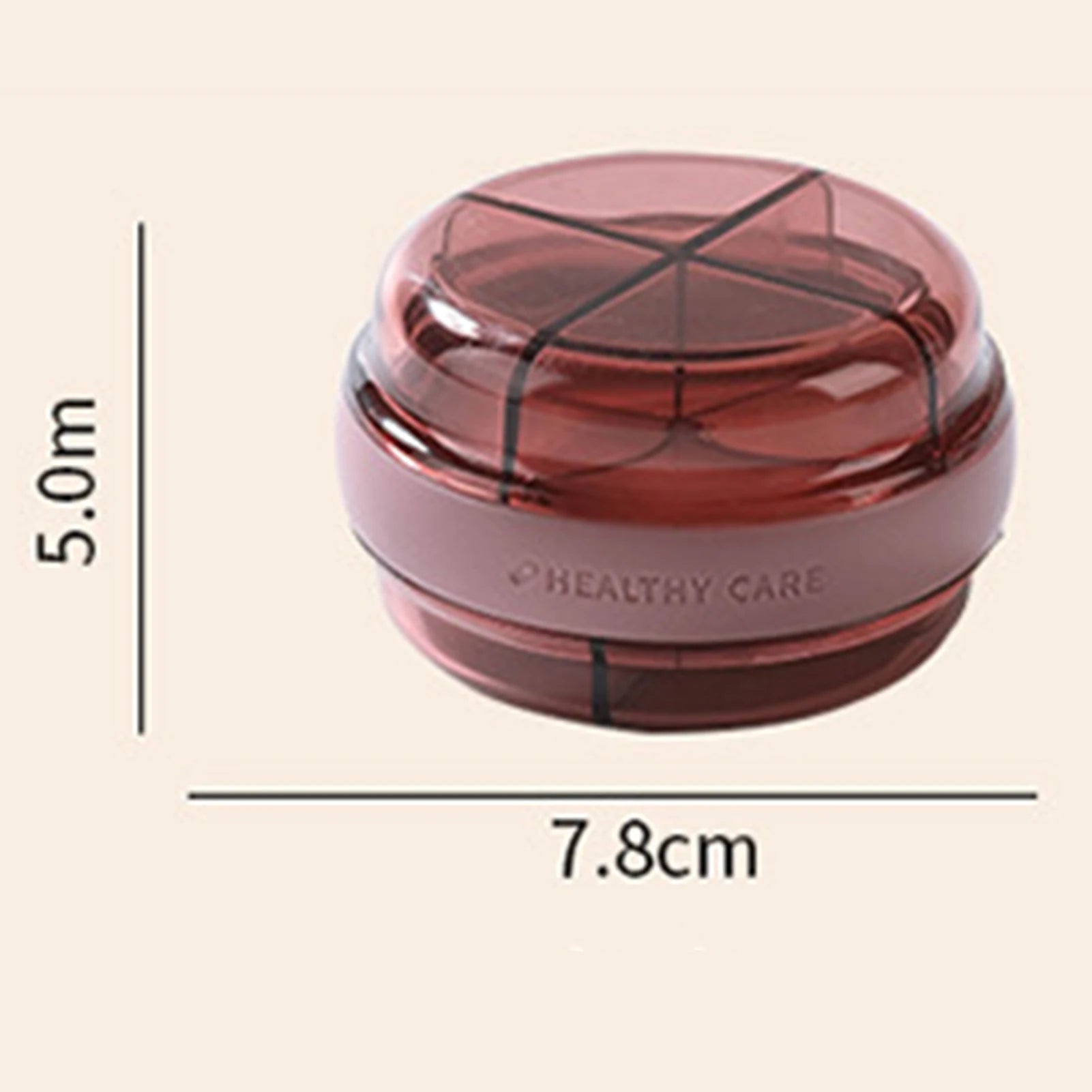 Double compartment pill box Mini portable sealed pill box Dustproof and moisture-proof large-capacity pill carry-on storage box Peaceful Pleasures Health and Wellness