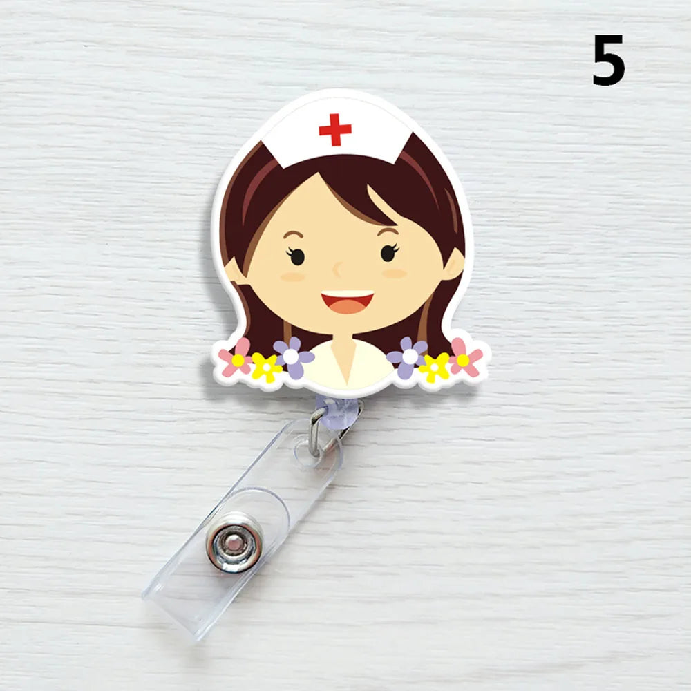 Nurse Exhibiton ID Name Card Badge Reel Doctor Clips Office Supplies Card Holder Clip Badge Holder Clip Name Card Holder Peaceful Pleasures Health and Wellness 5