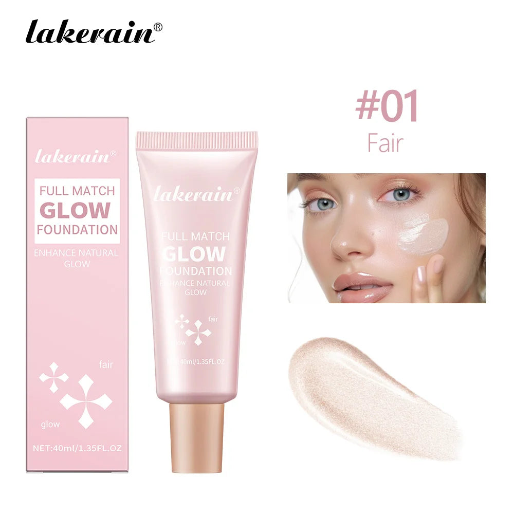 4colors Glow Foundation Liquid Natural Concealer For Long Duration Moisturizing Waterproof Contouring Highlights Makeup Products Peaceful Pleasures Health and Wellness 01 Fair