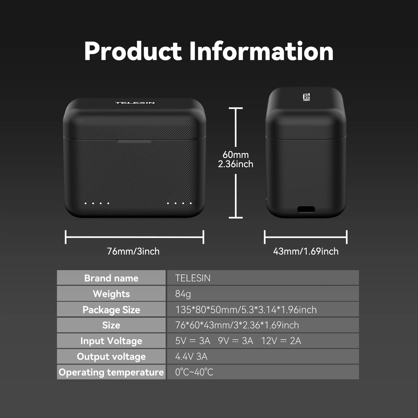 TELESIN Portable Battery Charger For Insta360 X3 X4 Battery 2 Slots TF Card Battery Storage Charger Box For Insta 360 X3 X4 Peaceful Pleasures Health and Wellness