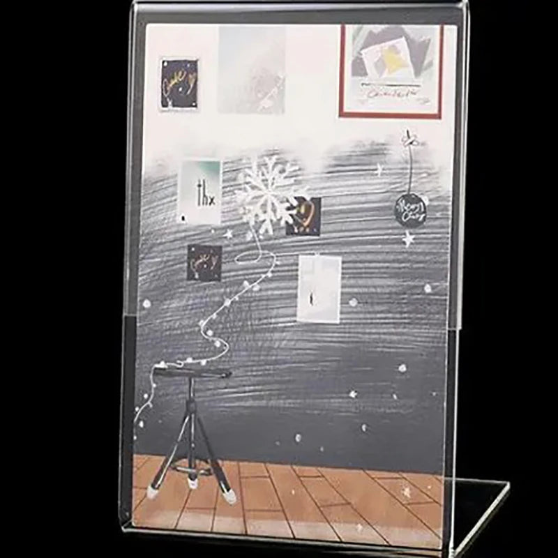 Transparent Acrylic Display Stand – Photo, Card & Sign Holder