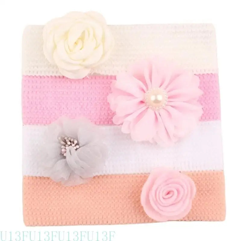 Kids Fabric Flower Headbands 4-Pack | Baby Girls Hair Accessories