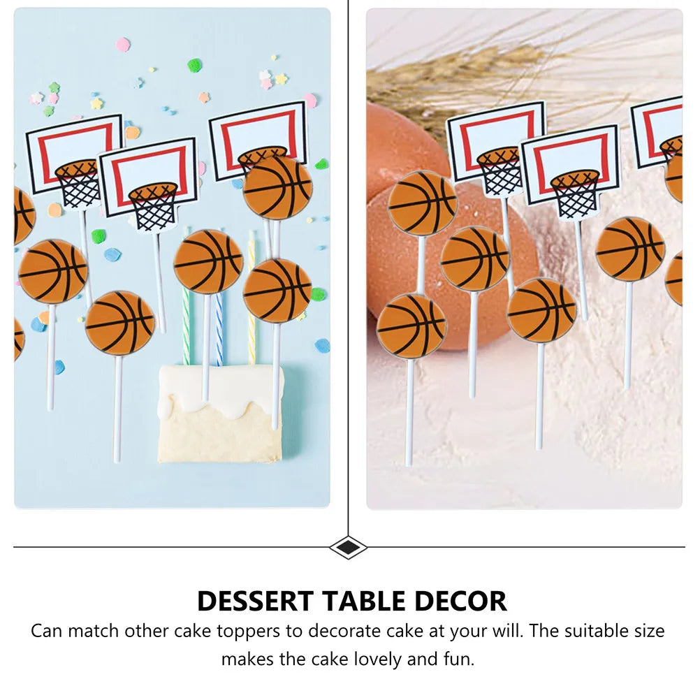 Basketball Birthday Party Cake Decor Picks Toppers for Cupcake Decoration Peaceful Pleasures Health and Wellness
