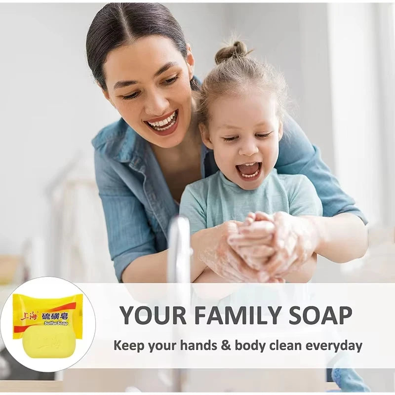 Shanghai Sulfur Soap 85g Mild And Refreshing Cleansing Soap For Face Body Wash Laundry Multipurpose Bath Soap For Daily Use Peaceful Pleasures Health and Wellness