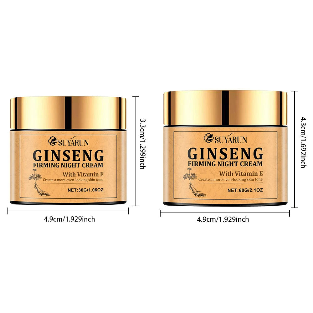 Ginseng Firming Night Cream Moisturizing Nutritious Anti-Aging Skin Care Product for Evening Use. Peaceful Pleasures Health and Wellness