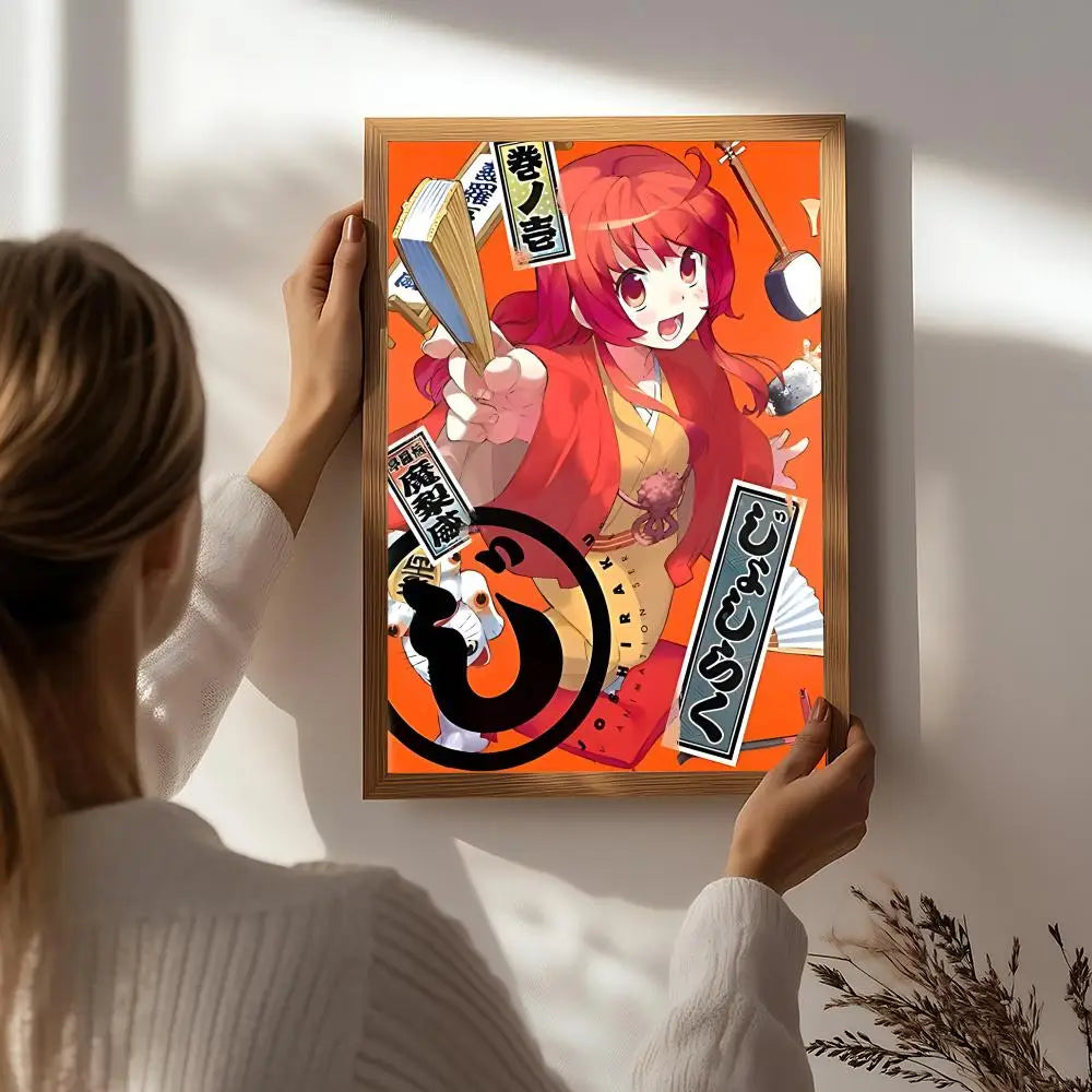 Joshiraku Anime HD Self-Adhesive Waterproof Wall Art Poster Anime Wall Poster Peaceful Pleasures Health and Wellness White4 50X70cmNoframe