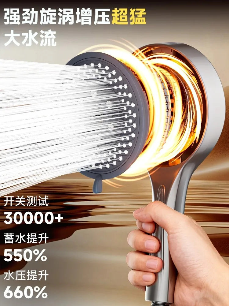 13cm 7-Mode High Pressure Handheld Shower Head | Water Saving