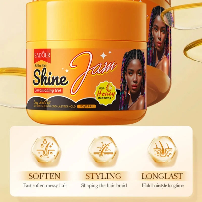 Beeswax & Honey Hair Styling Gel 113g – Non-Sticky Hold