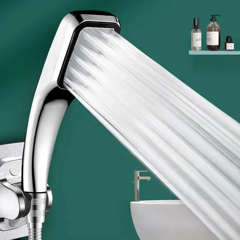 High-Pressure Handheld Shower Head – 300 Jets, Water-Saving
