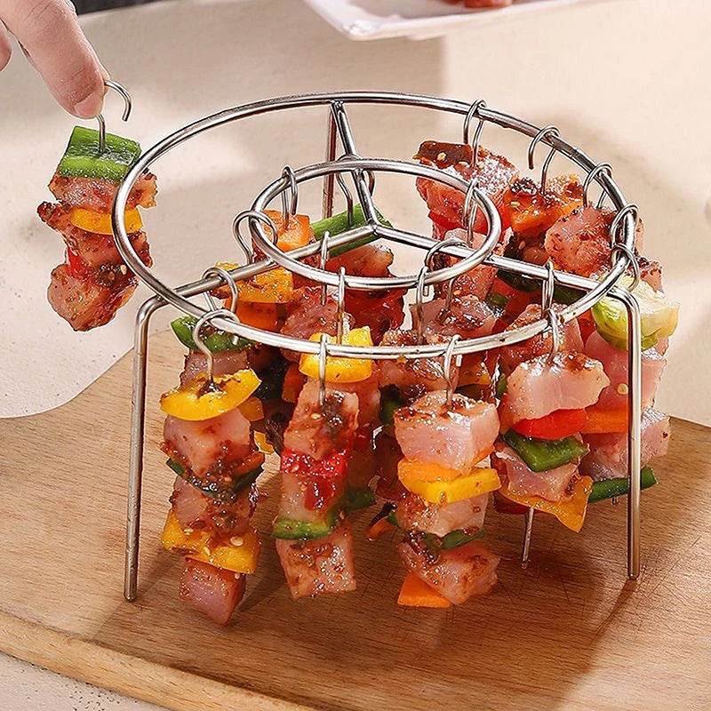 Air Fryer Vertical Skewer Rack – Stainless Steel, 12 Needles
