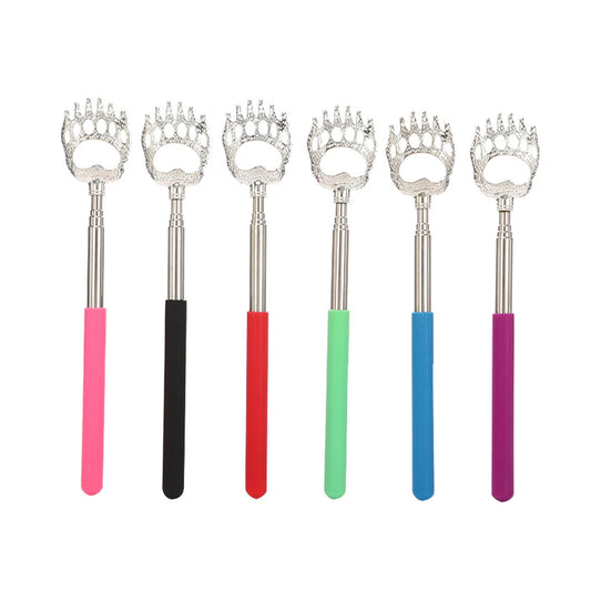 1pcs Bear Claw Stainless Steel Itching Massager No Need For Manual Labor Stainless Steel Retractable Itching Device Peaceful Pleasures Health and Wellness