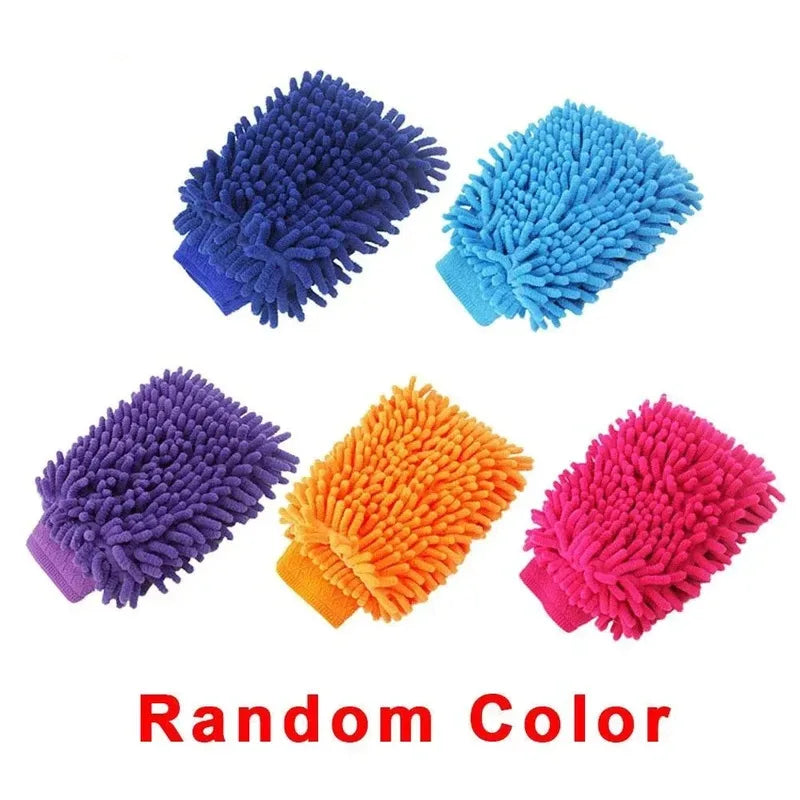 Car Wash Gloves Chenille Coral Fleece Gloves Washing Wiper Car Cleaning Towel Auto Dust Washer Mitt Car Cleaning Accessories Peaceful Pleasures Health and Wellness