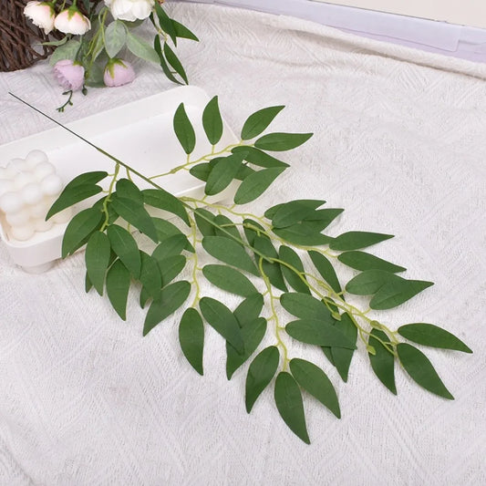 50cm Artificial Eucalyptus Branch | Faux Willow Leaf Wedding Stem Artificial Floral Stem Oasis Select