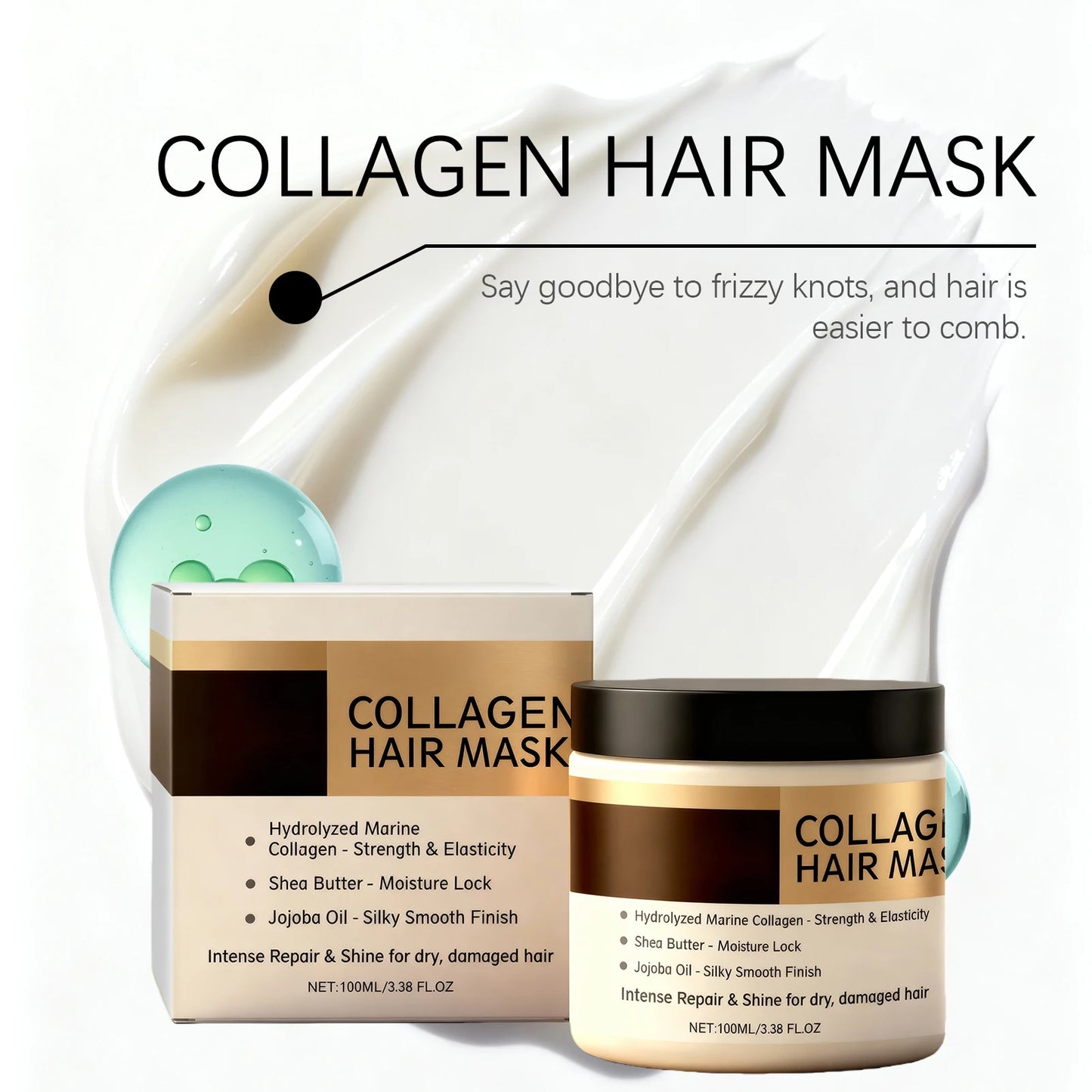 Eelhoe Collagen Hair Mask – Deep Repair for Dry & Frizzy Hair