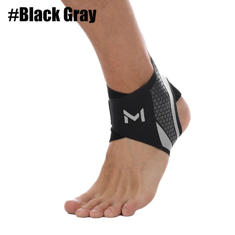 1PCS Ankle Brace Sleeve for Swimming, Surfing, Diving, Paddle Boarding & Aquatic Recovery–Ultra-Thin Support for Men & Women Peaceful Pleasures Health and Wellness BlackGray-1PCS