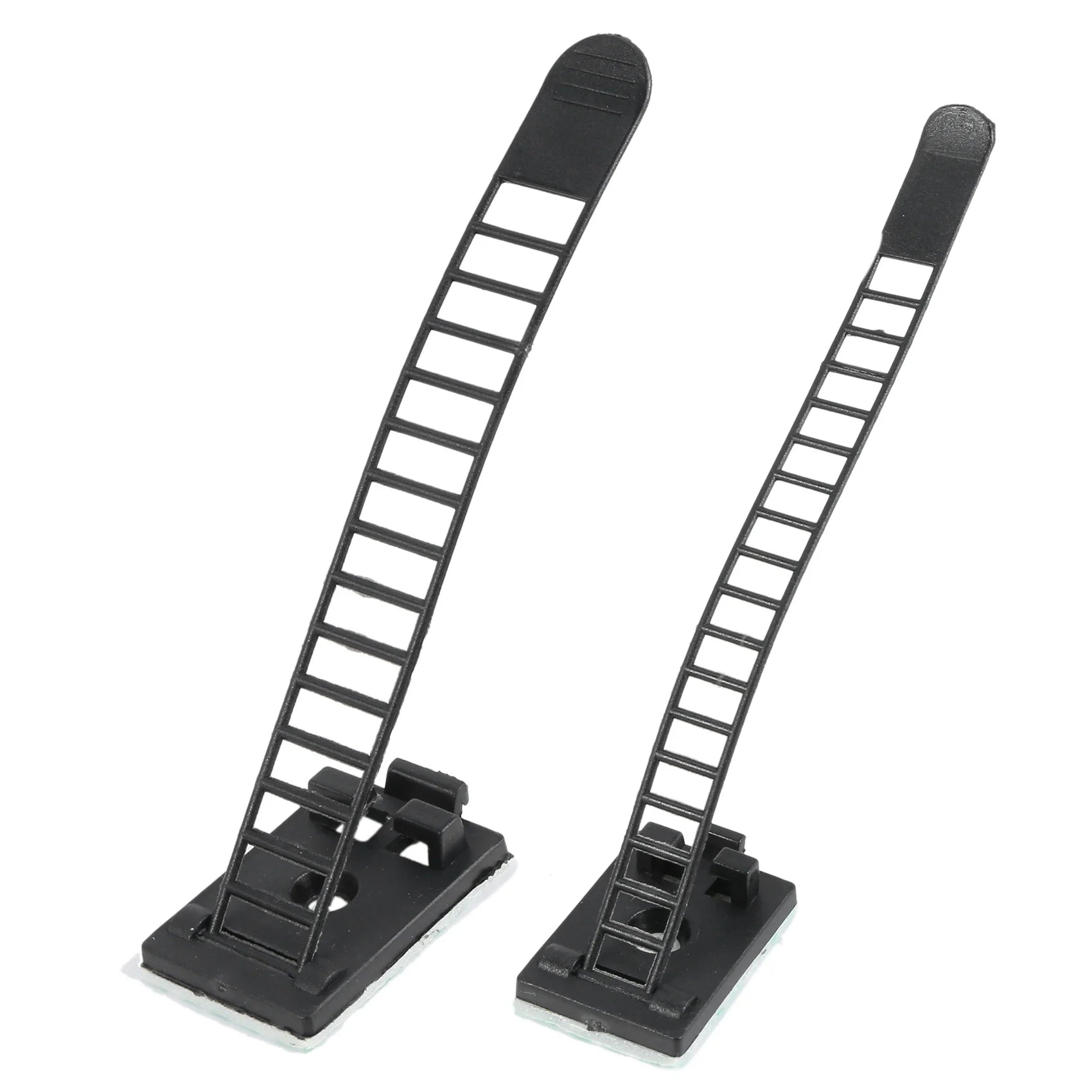 A36T-100Pcs 2 Sizes Adjustable Self-Adhesive Nylon Cable Straps Cable Ties Cord Clamp For Wire Management, Large And Small Peaceful Pleasures Health and Wellness