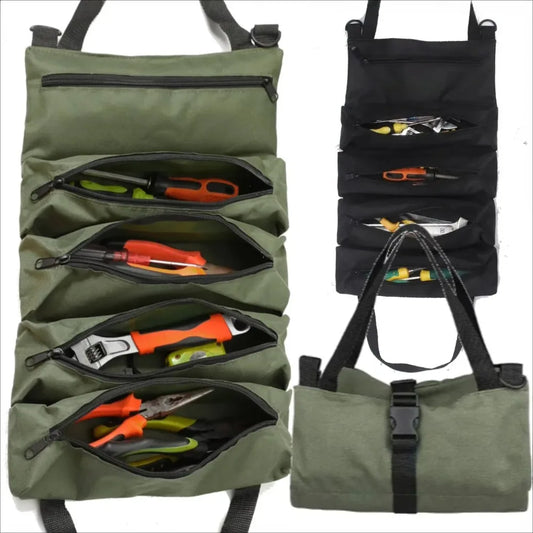 Heavy Duty Canvas Roll Tool Bag – Multi-Purpose Organizer Canvas Tool Roll Bag Peaceful Pleasures Health and Wellness