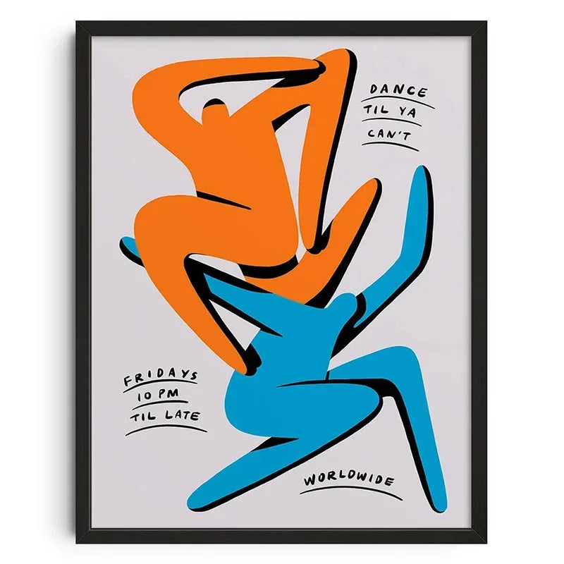 Retro Abstract Canvas Wall Art Print | Home & Living Room Decor