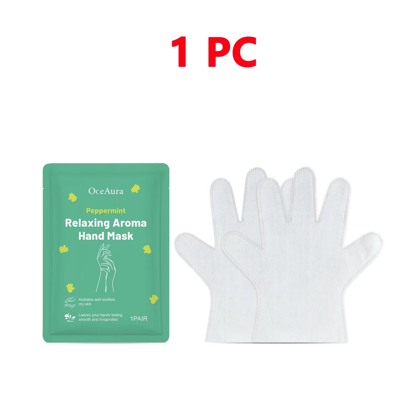 OceAura Peppermint Hand Mask Gloves – Deep Moisturizing Treatment