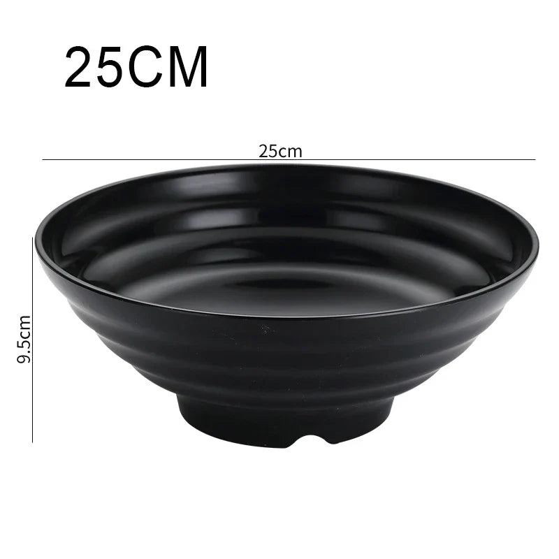Thickened Plastic Ramen Bowl – Anti-Slip & Large Capacity