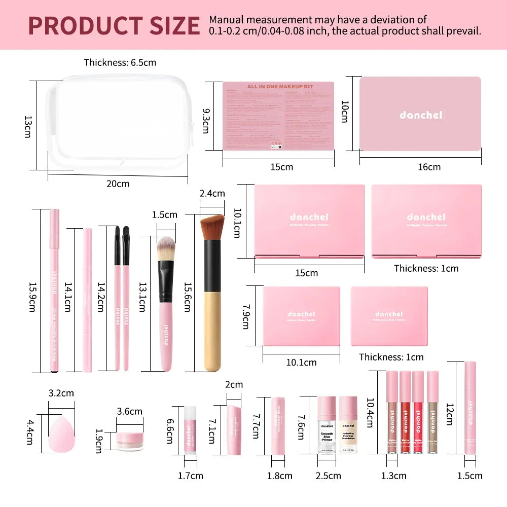 ibcccndc 15-Piece All-in-One Beginner Makeup Gift Set