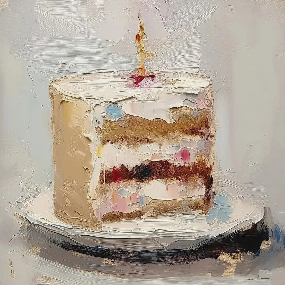 Retro Dessert Cupcake Cake Canvas Wall Art | Kitchen Bakery Decor