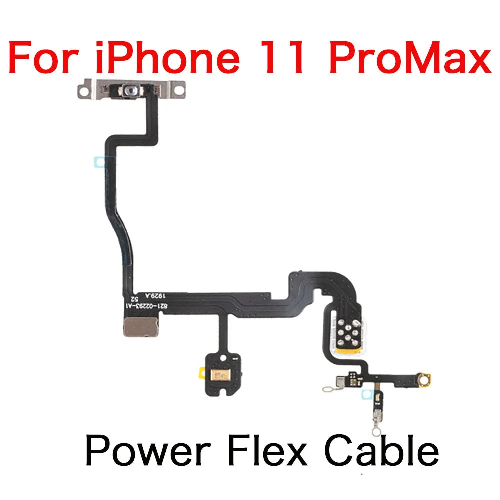 iPhone 11 Pro Max Power Button Silent Flex Cable Mic & Flash LED
