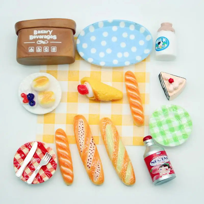 Dollhouse Miniature Breakfast Food Set – Dim Sum Bread Jam