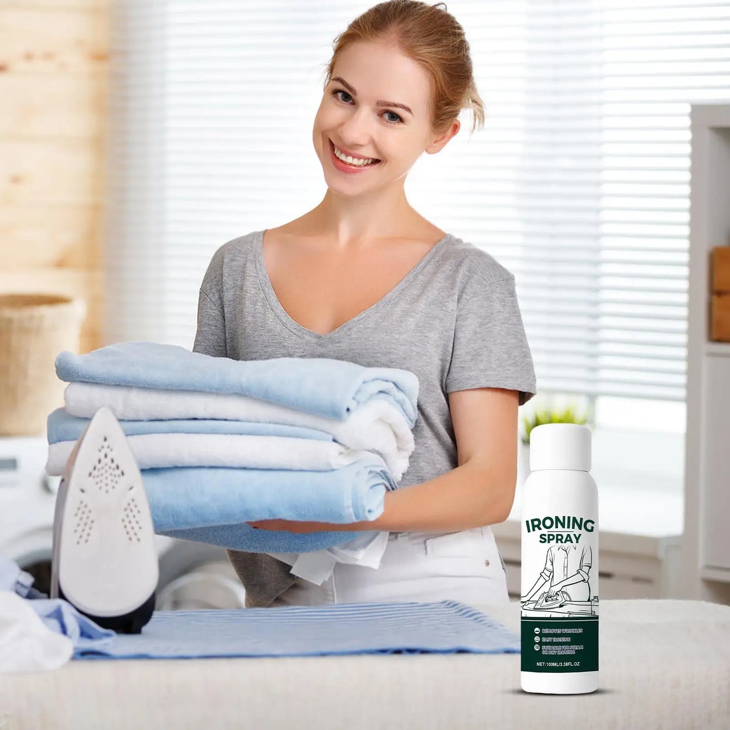 Anti-Static Wrinkle-Free Ironing Spray 100ml | Travel Fabric
