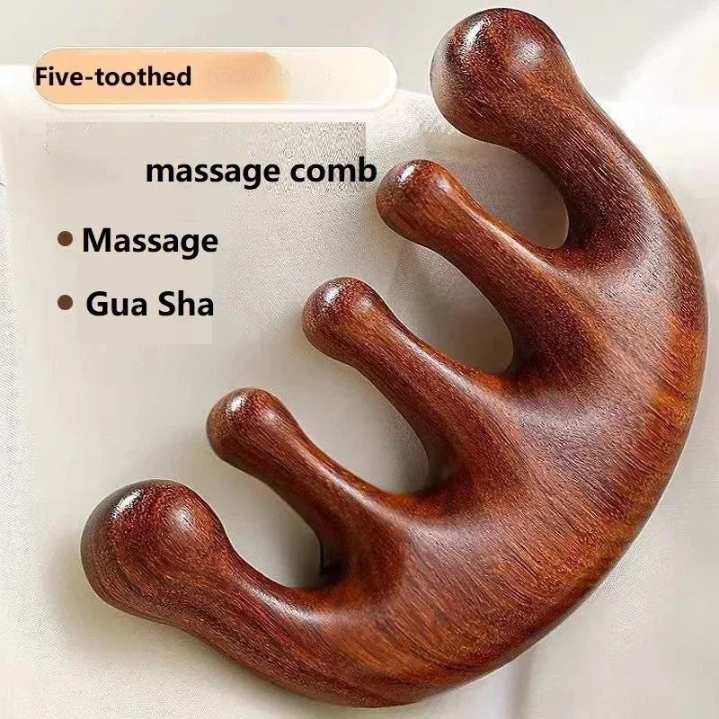 Wooden Scalp Massage Comb | Hair & Scalp Stimulating Tool Scalp Massage Comb Peaceful Pleasures Health and Wellness